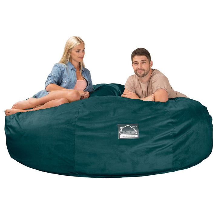 Lounge Pug XXXL King Size Memory Foam Giant Bean Bag Sofa Love Seat Velvet Teal Blue Cloudsac 3000 Big Bertha Original UK