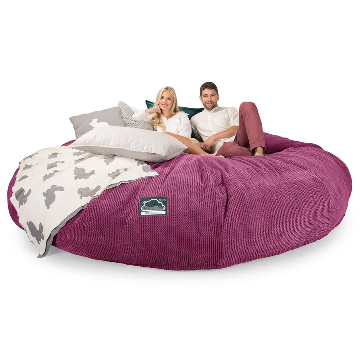 CloudSac 5000 XXXXXL Titanic Memory Foam Beanbag Sofa - Pom Pom Pink 03