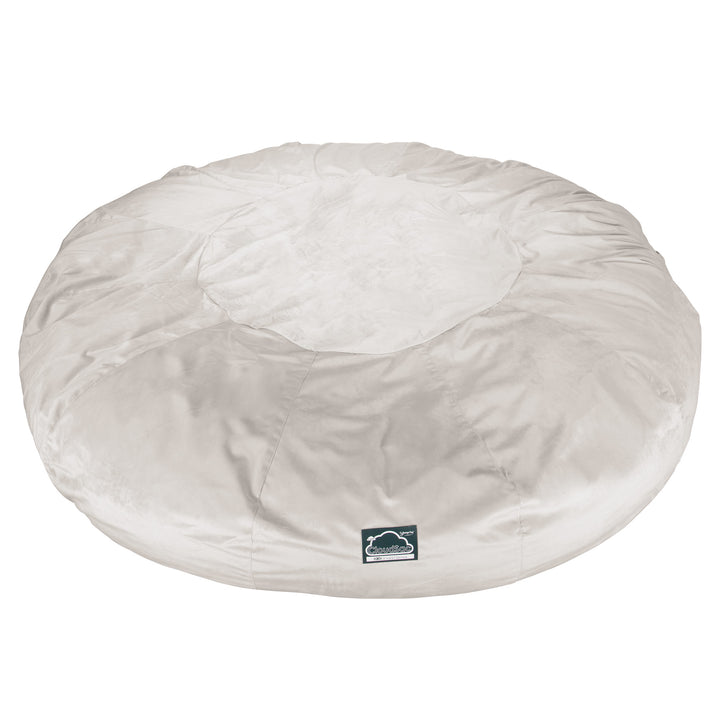 CloudSac 5000 XXXXXL Titanic Memory Foam Beanbag Sofa - Velvet Silver 07