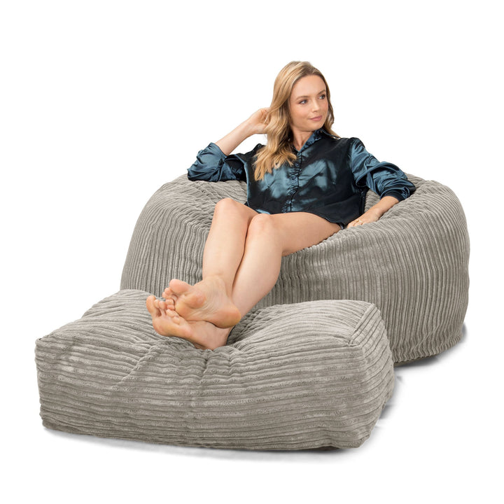 CloudSac 510 XL Large Memory Foam Beanbag - Cord Mink 02