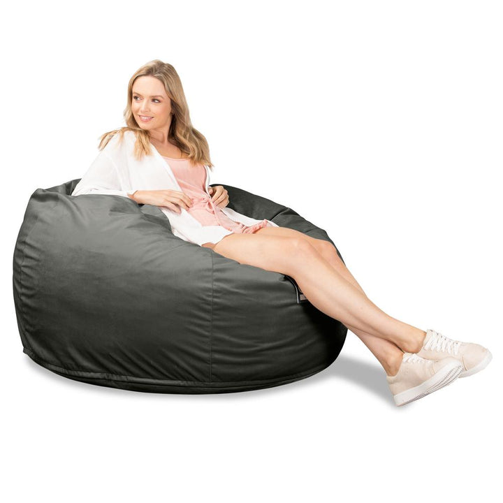 CloudSac 510 XL Large Memory Foam Beanbag - Velvet Graphite Grey 03