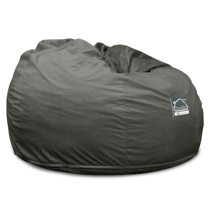 CloudSac 510 XL Large Memory Foam Beanbag - Velvet Graphite Grey 05