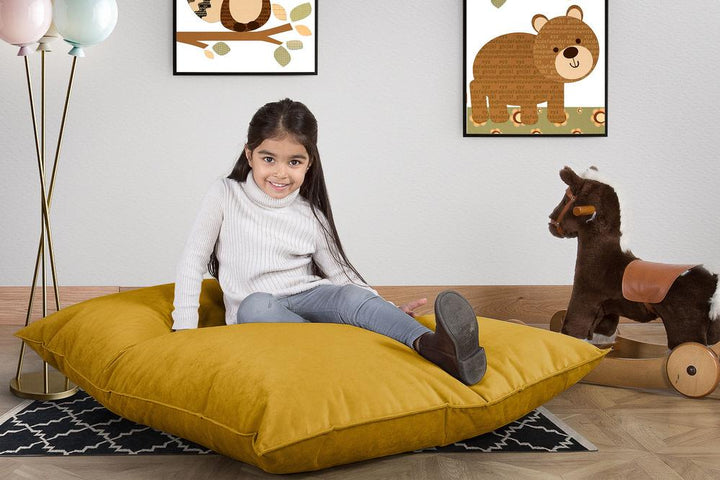 Junior Children's Beanbag - Velvet Gold 02