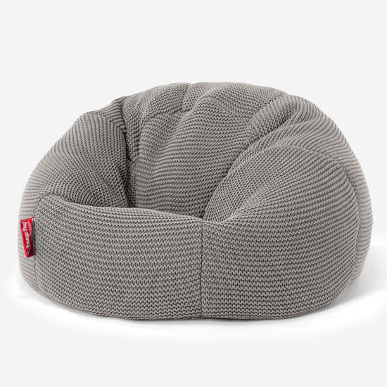 LOUNGE PUG ELLOS KNIT Kids' Bean Bag Chairs CLASSIC Gaming Chair Beanbags GRAPHITE GREY