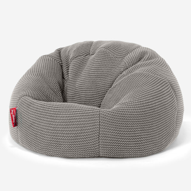 LOUNGE PUG ELLOS KNIT Kids' Bean Bag Chairs CLASSIC Gaming Chair Beanbags GRAPHITE GREY