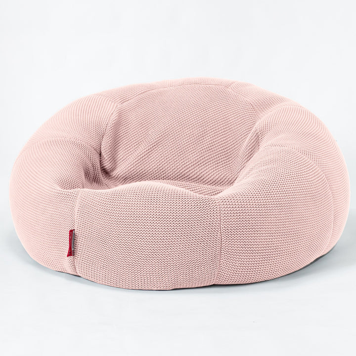 LOUNGE PUG ELLOS KNIT LUXURY Bean Bag SOFA CLASSIC LARGE Beanbags UK BABY PINK