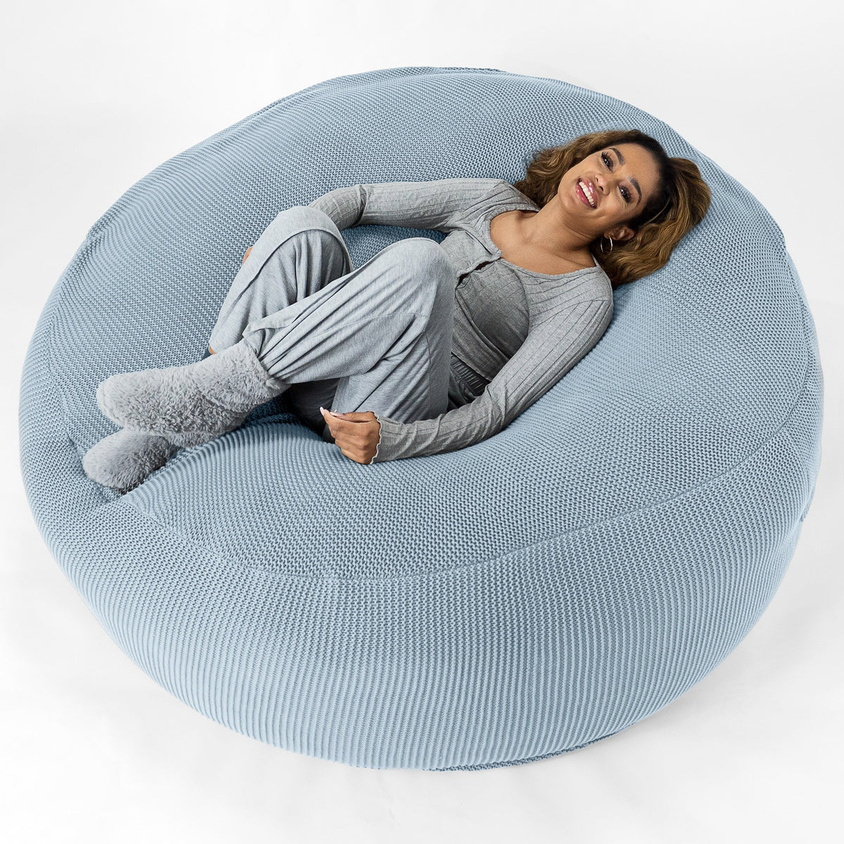 Light blue discount bean bag chair