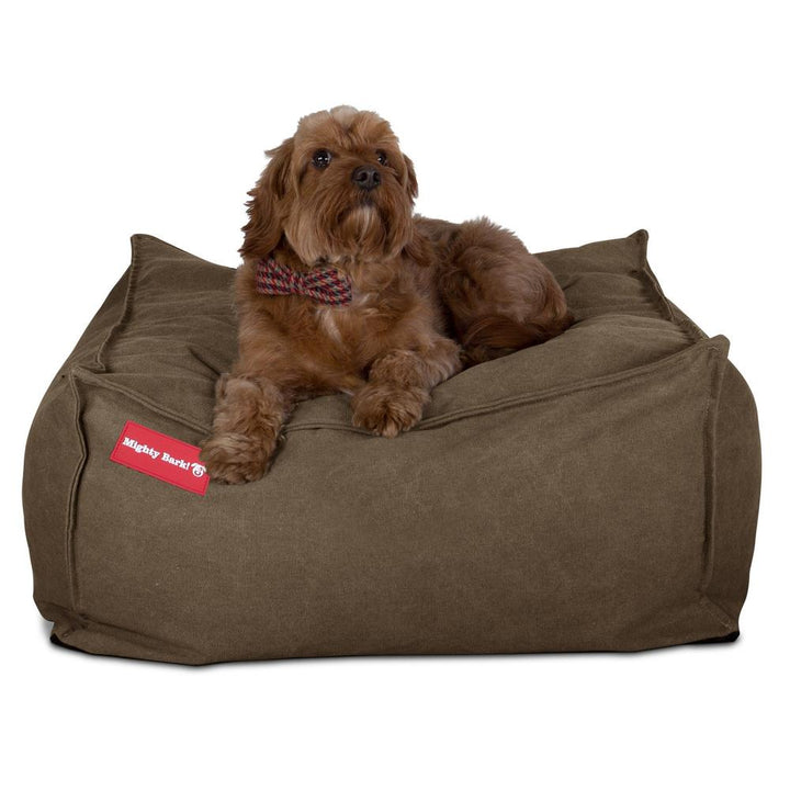 The Crash Pad Memory Foam Dog Bed - Canvas Earth 04