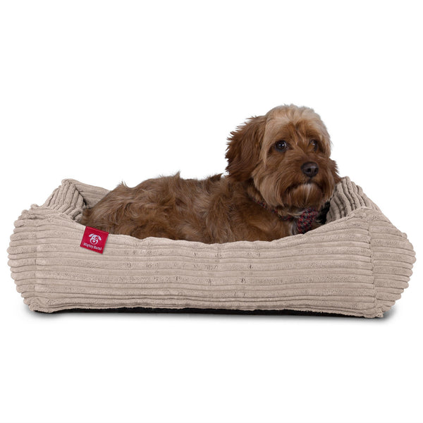 The Nest Orthopedic Memory Foam Dog Bed - Cord Mink Fabric Close-up Image