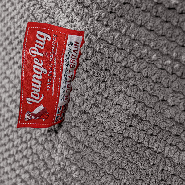 Bean Bag Sofa Hammock - Pom Pom Charcoal Grey Fabric Close-up Image