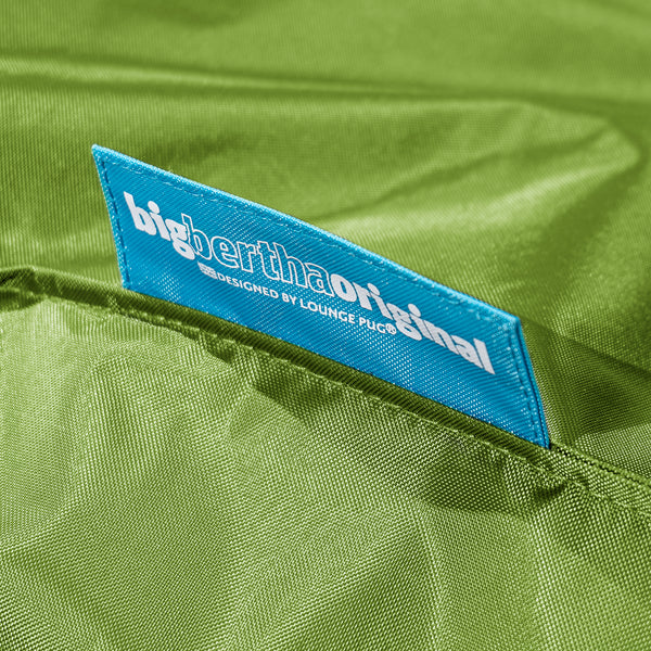 Outdoor Highback Bean Bag Chair - SmartCanvas™ Lime Green Fabric Close-up Image