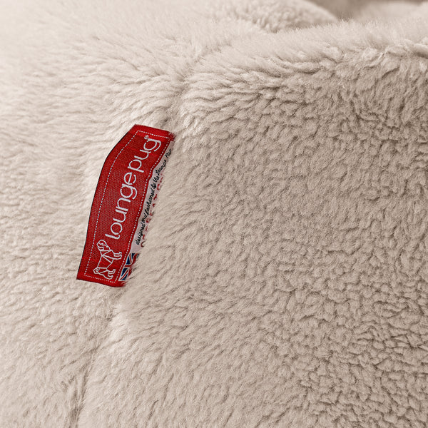 XXL Cuddle Cushion - Teddy Faux Fur Mink Fabric Close-up Image