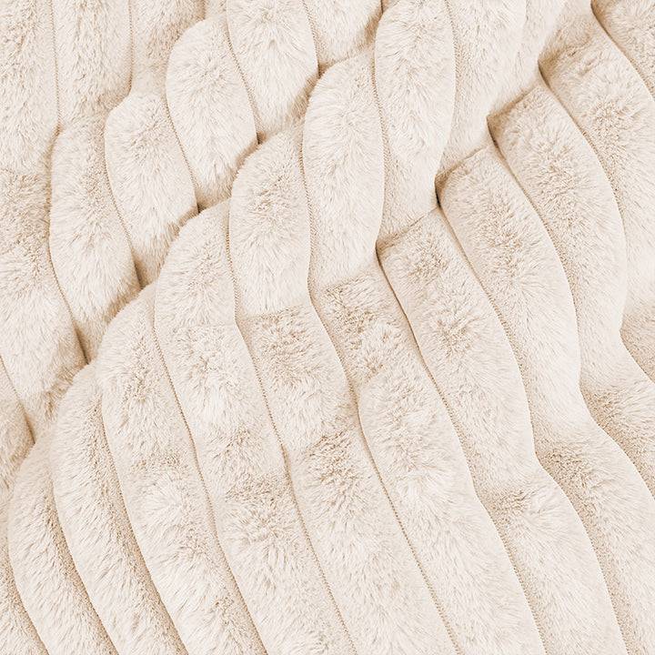 Large Floor Cushion - Ultra Plush Cord Cream 03