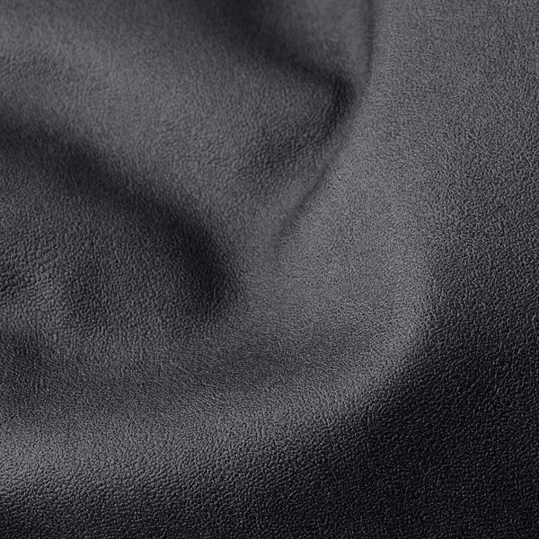 Large Footstool - Vegan Leather Black Fabric Close-up Image