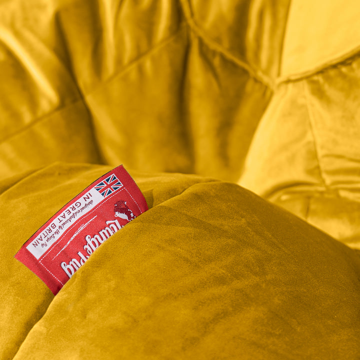 Mammoth Bean Bag Sofa - Velvet Gold 03
