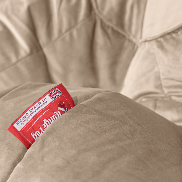 XXL Cuddle Cushion - Velvet Mink Fabric Close-up Image