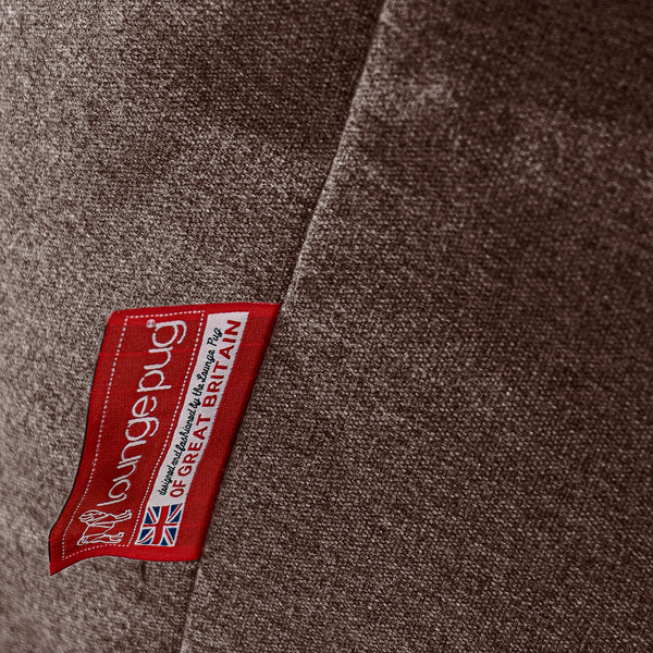 XXL Cuddle Cushion - Interalli Wool Brown Fabric Close-up Image