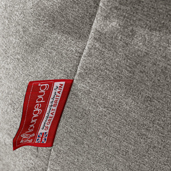 Mammoth Bean Bag Sofa - Interalli Wool Silver Fabric Close-up Image