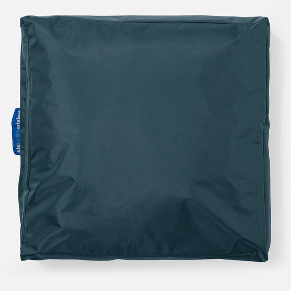 Outdoor Large Floor Cushion - SmartCanvas™ Petrol Blue Fabric Close-up Image