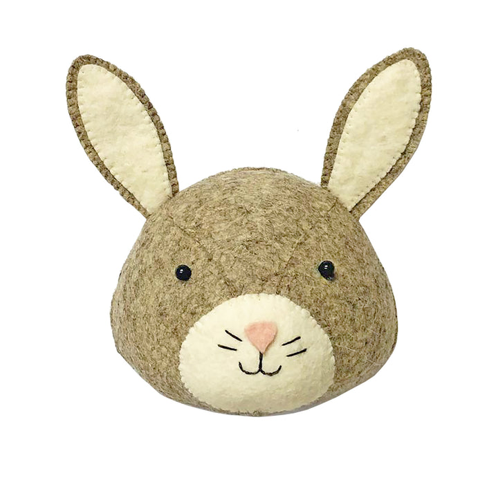 Bunny Rabbit Animal Wall Mount Head 100 Organic Wool Small Big Bertha Original UK