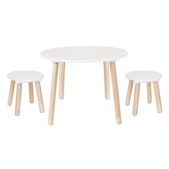 Children’s White Table & Stool Set 01