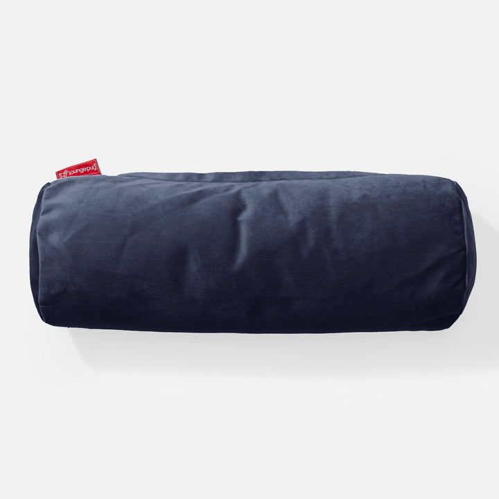 Bolster Throw Pillow Cover 20 x 55cm - Velvet Midnight Blue 02