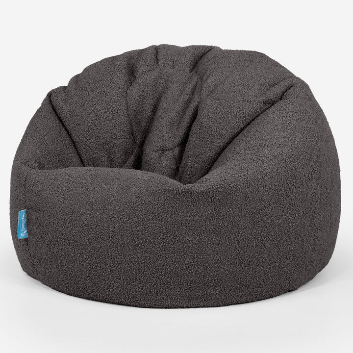 Classic Kids Bean Bag Chair 1-5 yr - Boucle Graphite Grey 01