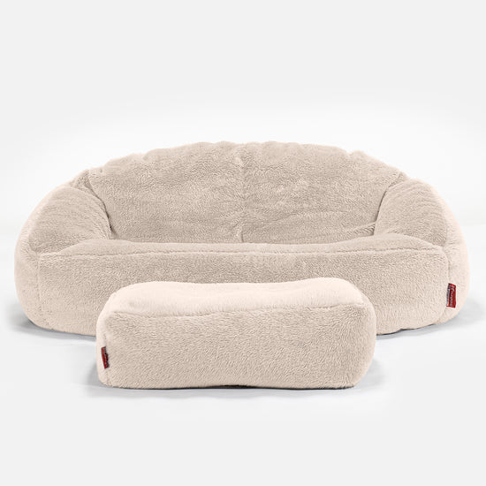 Bubble Sofa Bean Bag - Teddy Faux Fur Cream 02