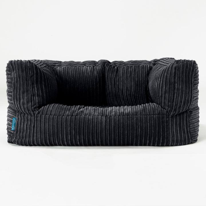 Albert Kids Sofa Bean Bag - Cord Black 01