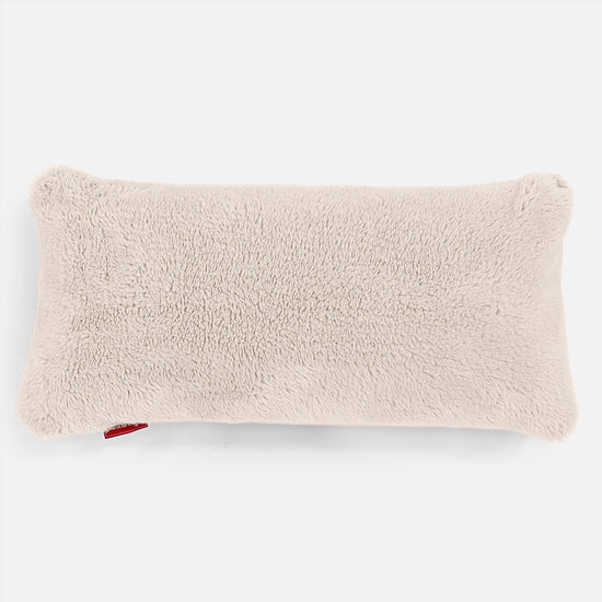 XL Rectangular Support Cushion 40 x 80cm - Teddy Faux Fur Cream 01