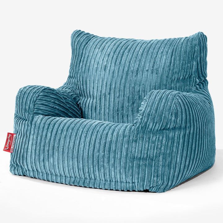 Bean Bag Armchair - Cord Aegean Blue 01