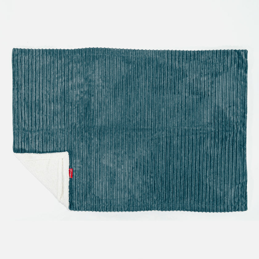 Snug-Rug Soft Fleece Blanket Sherpa Throw (Teal)