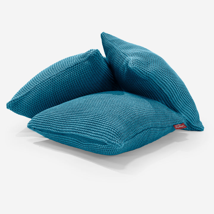 Decorative Cushion 47 x 47cm - 100% Cotton Ellos Petrol Blue