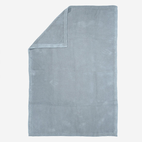 Throw / Blanket - 100% Cotton Ellos Misty Blue 03