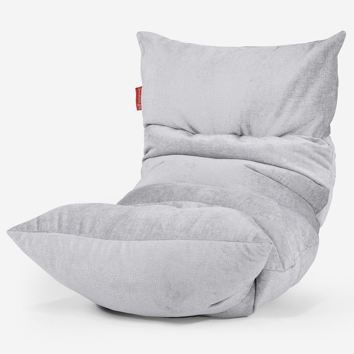 Eva Lounger Bean Bag - Chenille Grey 01