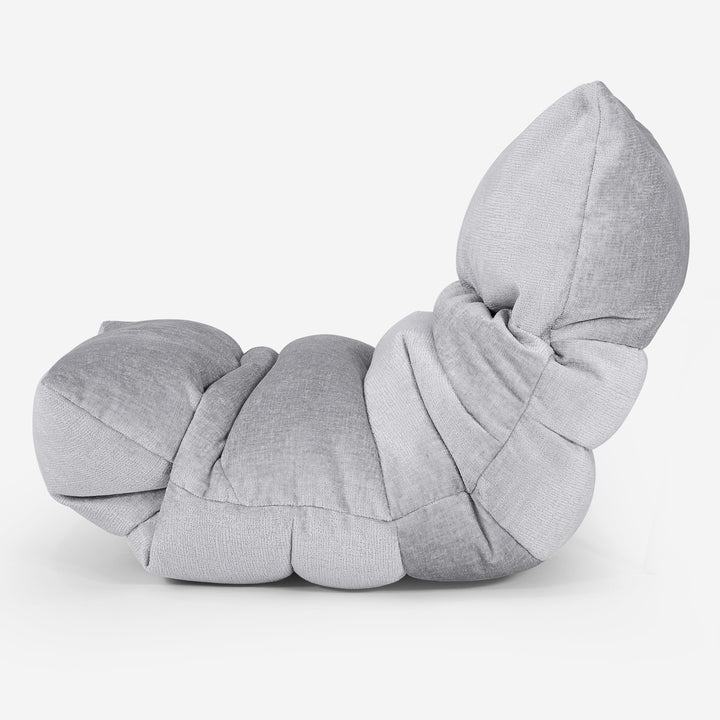 Eva Lounger Bean Bag - Chenille Grey 02