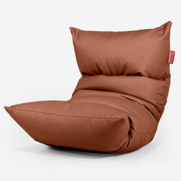 Eva Lounger Bean Bag - Vegan Leather Chestnut 01