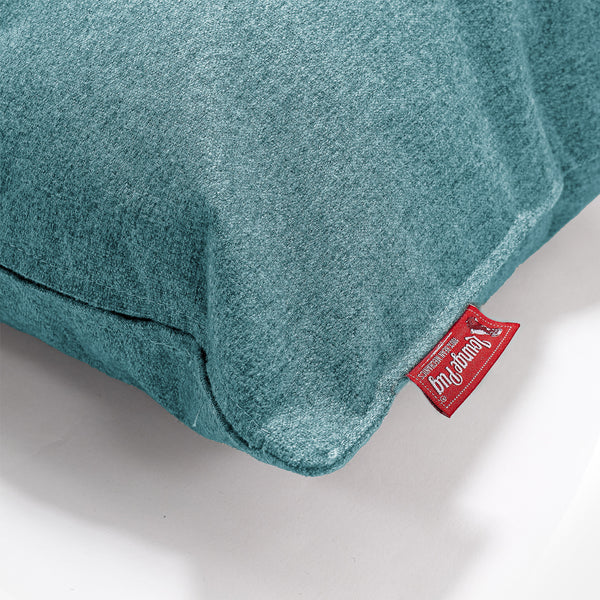 Extra Large Throw Pillow Cover 70 x 70cm - Interalli Wool Aqua Fabric Close-up Image