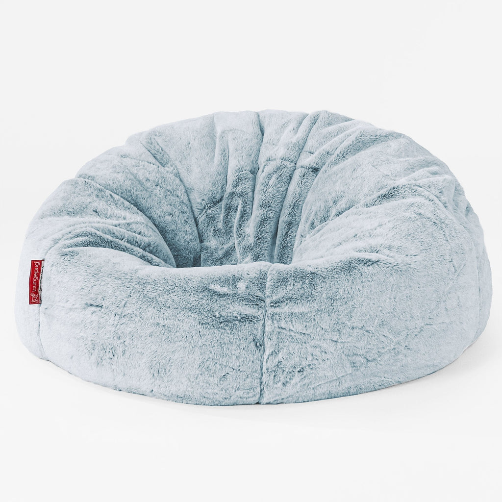 Blue fluffy best sale bean bag