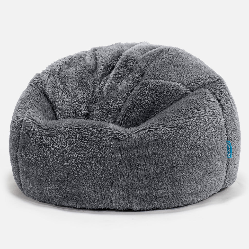 Grey bean bag online fluffy