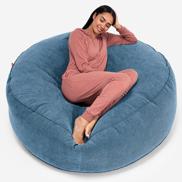 Mega Mammoth Bean Bag Sofa - Flock Aegean Blue 01