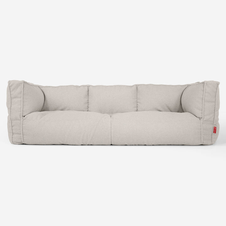 The 3 Seater Albert Sofa Bean Bag - Boucle Ivory 01