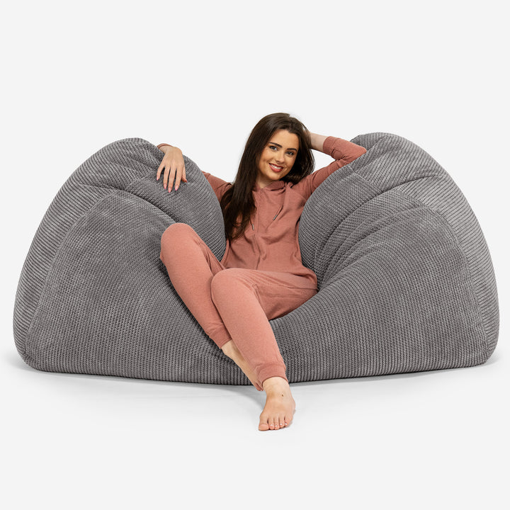 Bean Bag Sofa Hammock - Pom Pom Charcoal Grey 03