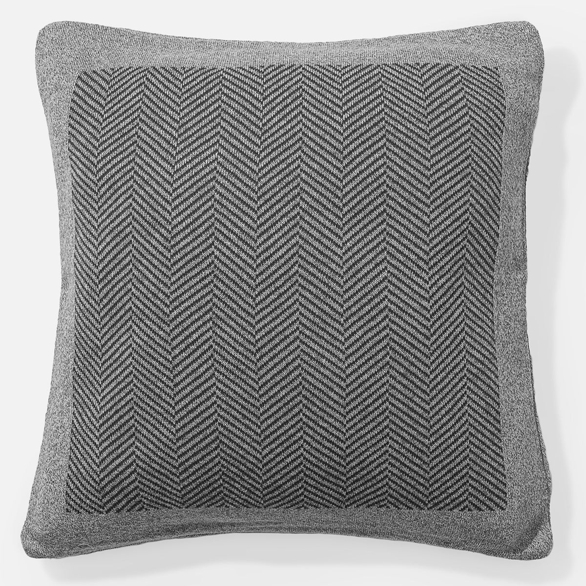 Grey shop herringbone cushion