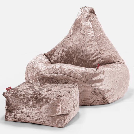 Highback Bean Bag Chair - Vintage Truffle 01