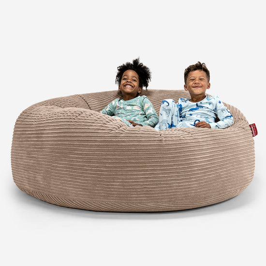 Huge Family Sized Kids' Bean Bag 2-14 yr - Cord Sand 01