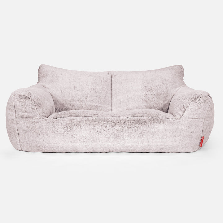 Josephine Sofa Bean Bag - Fluffy Faux Fur Rabbit Dusty Pink 01