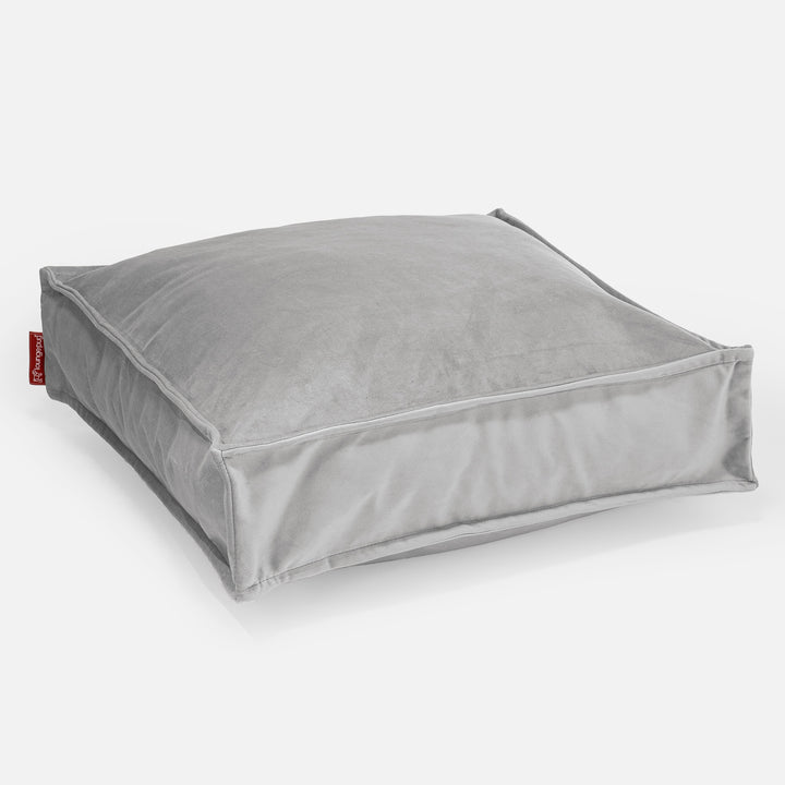 Large Floor Cushion - Velvet Silver 01