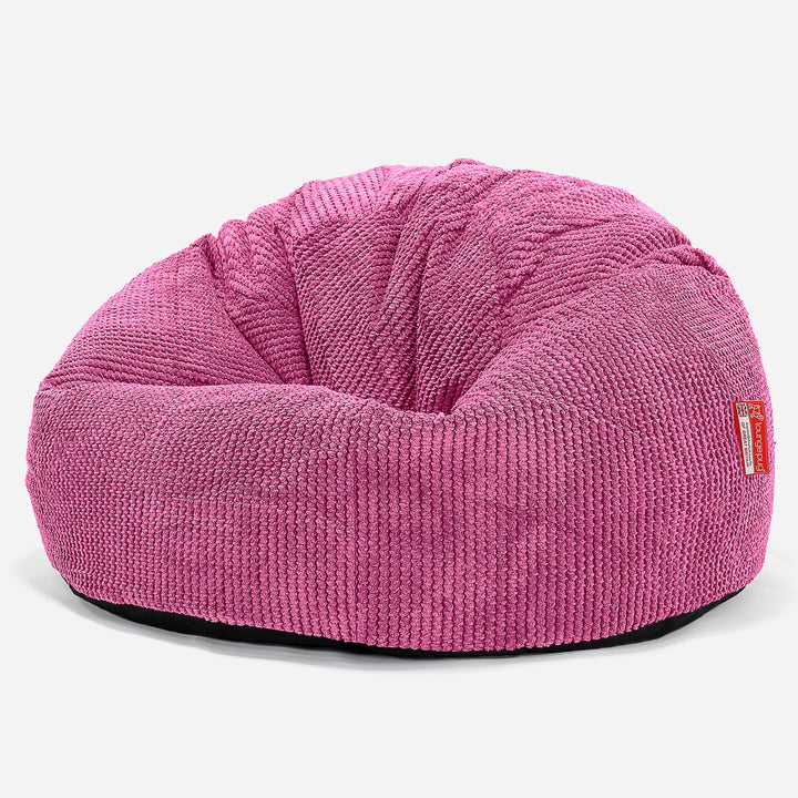 CloudSac Kids' Memory Foam Giant Children's Bean Bag 2-12 yr - Pom Pom Pink 01