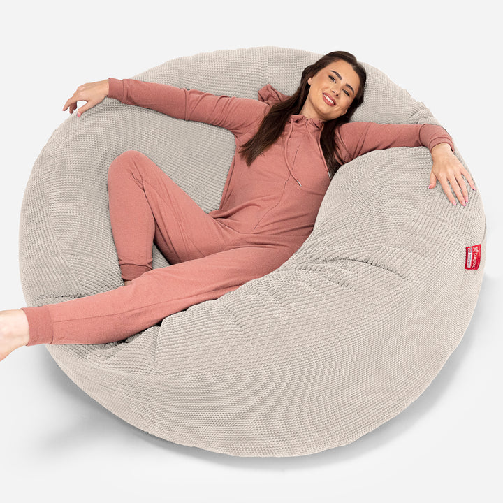 Mega Mammoth Bean Bag Sofa - Pom Pom Ivory 01